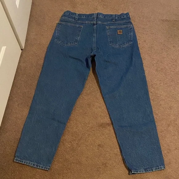 Carhartt Men’s Relaxed Fit Blue Denim Jeans 38 x 31 - Picture 7 of 7